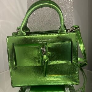 Brandon Blackwood Metallic Green Leather handbag